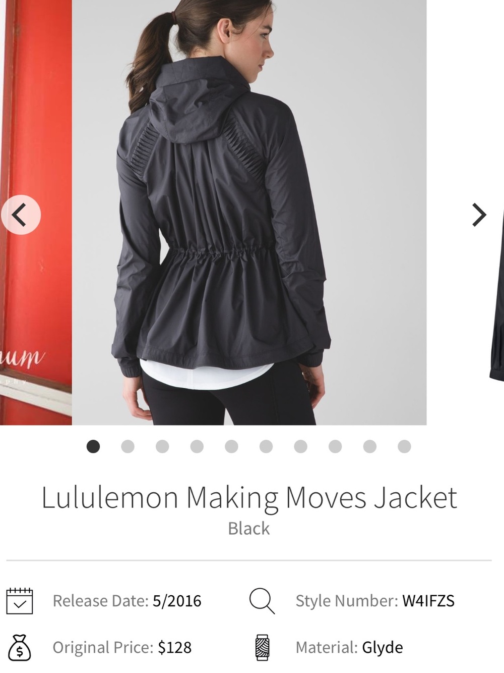 lululemon athletica Black Hooded Making Moves Utility Jacket with Cinched Waist